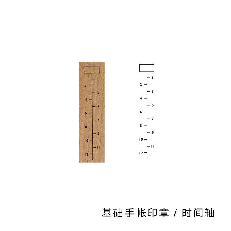 AngelHere Store Ретро деревянный резиновый штамп цифровой символ Графический талон для канцелярских принадлежностей офиса школы питания карты украшения - Цвет: Time Line