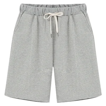 

Black Women's Summer 250 Shorts Large Size Loose Casual Sports Fat Mm Slimming Straight-leg Girls