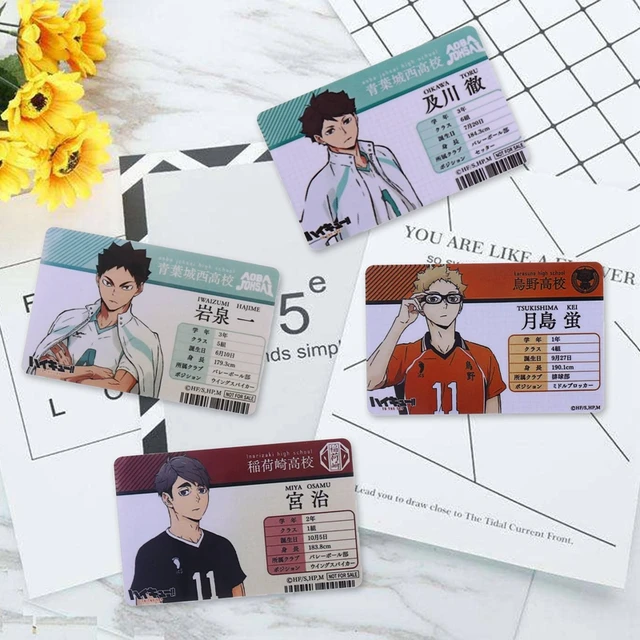 Anime haikyuu!!! Hinata Shoyo Character Card IC Adesivos