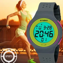 SYNOKE часы для мужчин и женщин водонепроницаемые спортивные цифровые часы светящиеся женские часы для дайвинга 50 м цифровой светодиодный военные спортивные мужские часы s