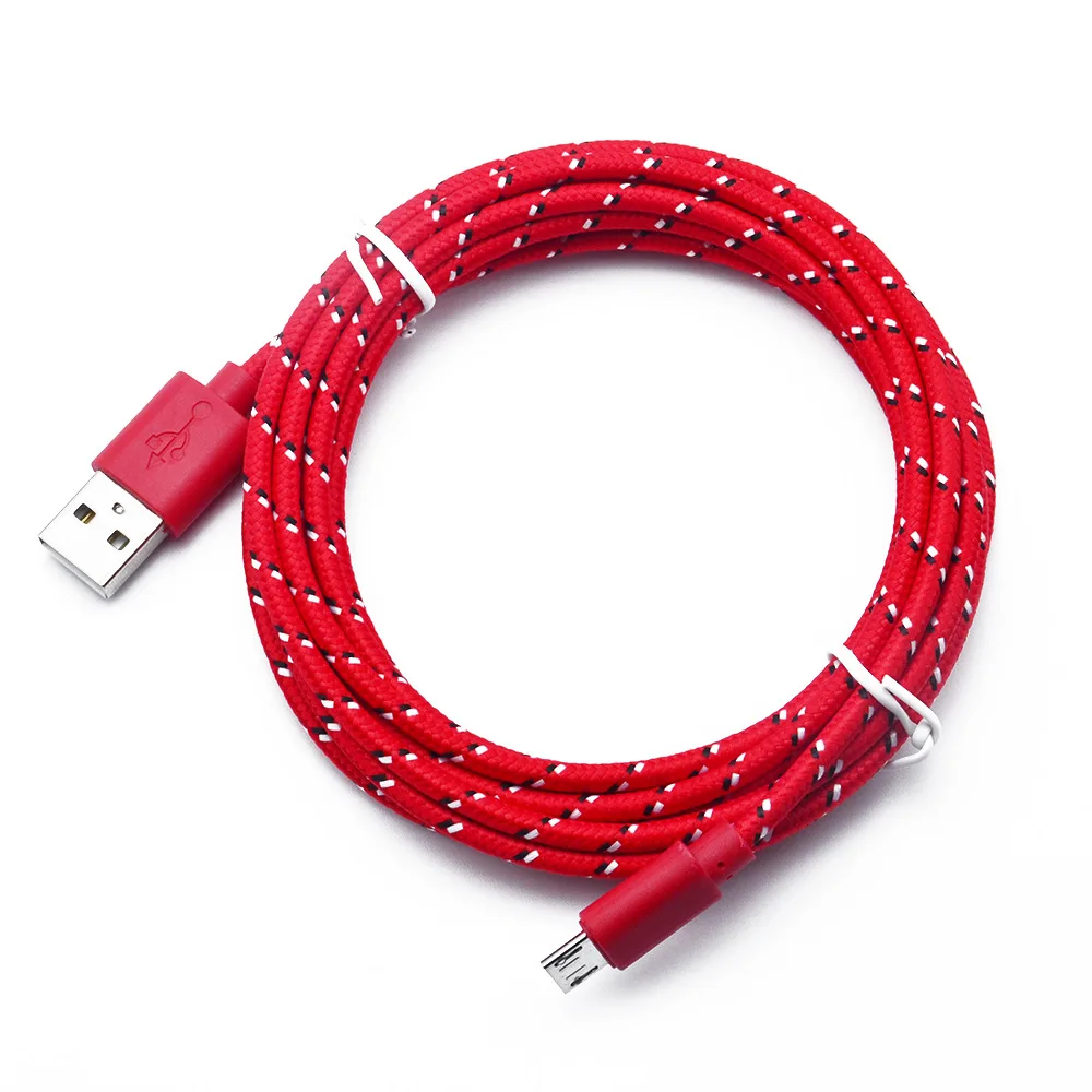 2.0 A Nylon Micro USB Cable Fast Charging Wire For Samsung Xiaomi Data Cable Mobile Phone Fast USB Charger Cable Android Cord fast charging cable for android Cables