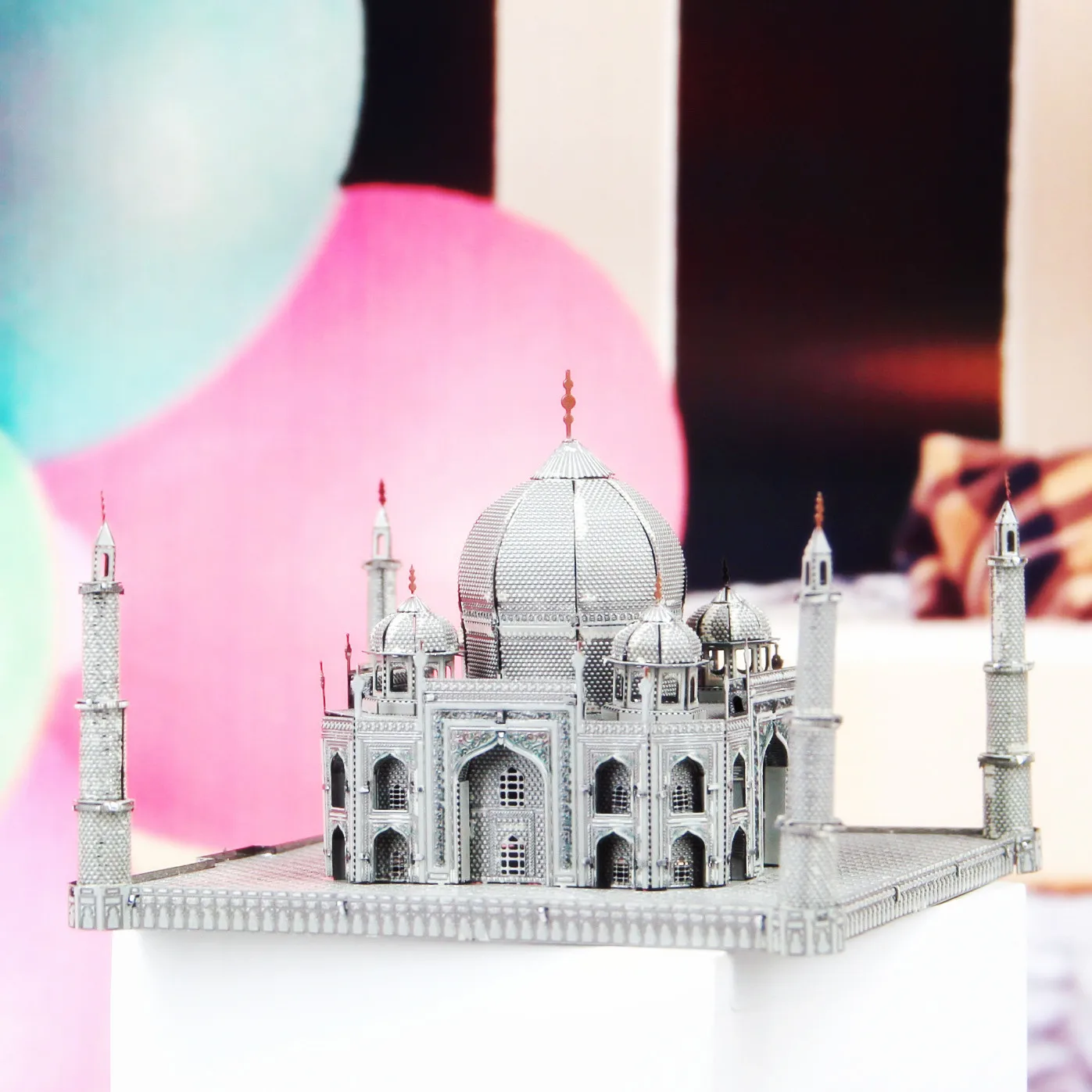 

Piececool Metal DIY Hut Famous Architecture Assembled Model 3D Glue-free Jigsaw Puzzle Color Taj Mahal