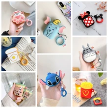 Милый мультяшный Дамбо беспроводной Чехол для наушников для Apple AirPods 1 2 Чехол Для Air Pods аксессуары для кожи защитный чехол для зарядки