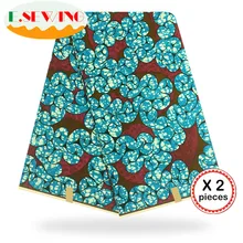 Африканская восковая ткань с принтом Анкара для шитья Анкара африканская ткань 12 ярдов нигерийская хлопковая ткань Гана для платья 81023