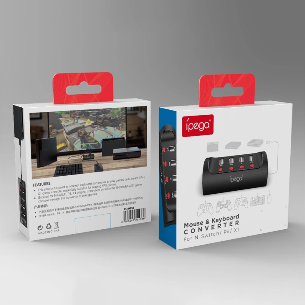 IPEGA PG-9133 мышь конвертер клавиатуры USB проводной для nintendo Switch PS4 X1 FPS игра поддержка турбо автоматическая настройка