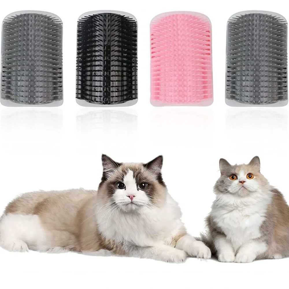 Pet Supplies for Self Groomer Wall Brush Corner Cat Massage Self Groomer Comb Brush with Catnip Cat Rubs with A Tickling Comb
