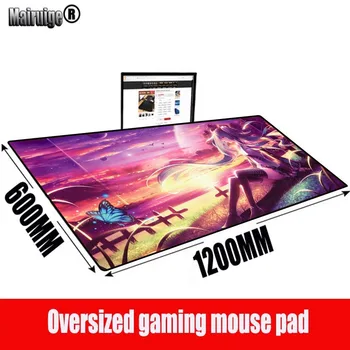 

MRGBEST Hatsune Miku Anime Full Size Large XXL Gaming Carpet Customized Mousepad for Computer Keyboard Desk 100cm 120cm 140cm