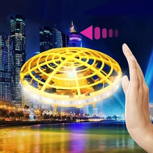 Мини летающий вертолет со светодиодной подсветкой инфракрасный индукционный ручной контроль интерактивный RC Дрон «НЛО» игрушечные Квадрокоптеры для детей