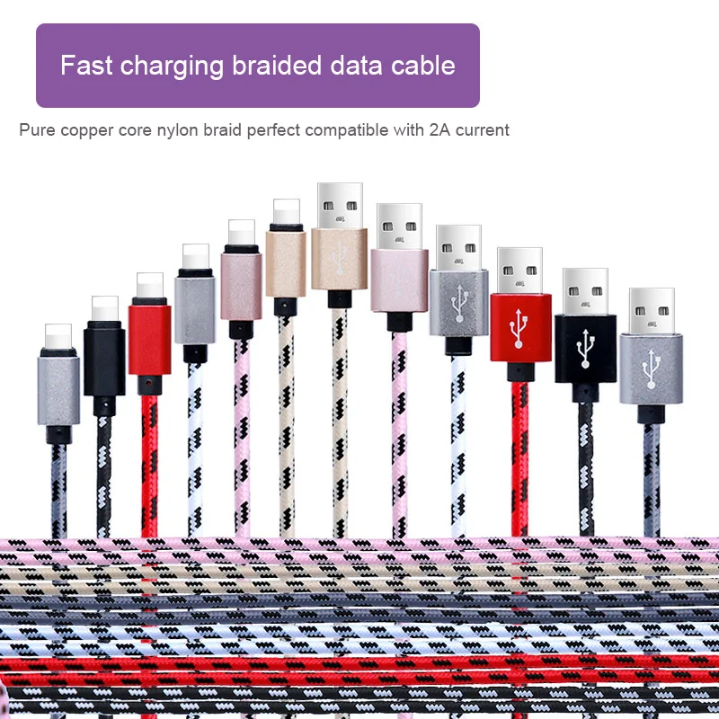 Type C Micro USB Cable Tape C QC 3.0 Fast Charging Cable 8 Pin Mobile Phone Cabo Quick Charge 3.0 Wire for Samsung Xiaomi Redmi