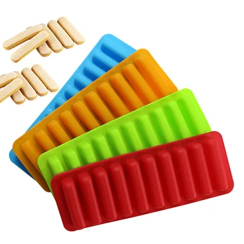 

Healthy Clean New Hand Silicone Bakeware Chocolate Molds 10 Holes Long Finger Cake Molds Thumb Cookies Moulds Kids Infant Toys