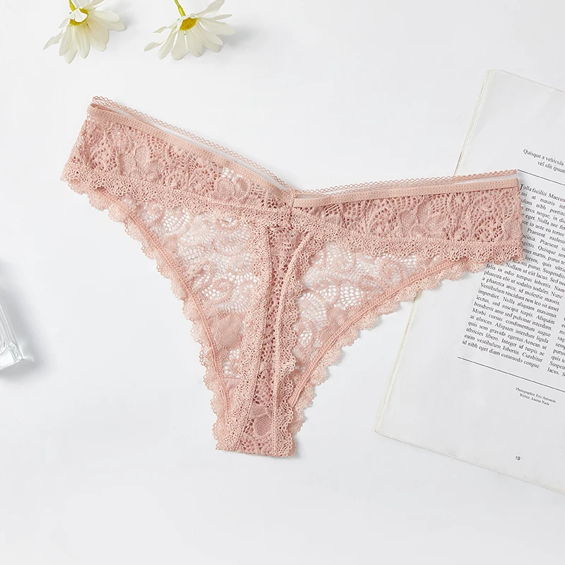3pcs Sexy Lace Woman Panties Underwear Lingerie Lady Lace T-back Female Thongs Sexy Underpants For Women Intimates BANNIROU