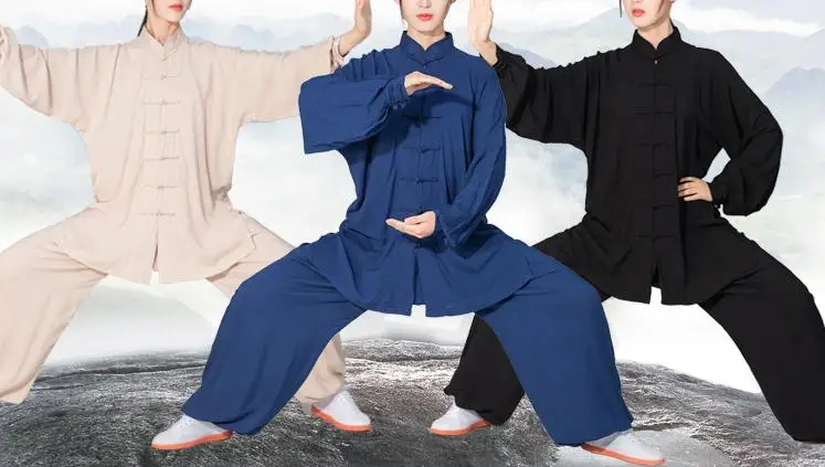 Унисекс костюмы Tai Chi wushu из чистого хлопка одежда taijiquan для боевого искусства кунг