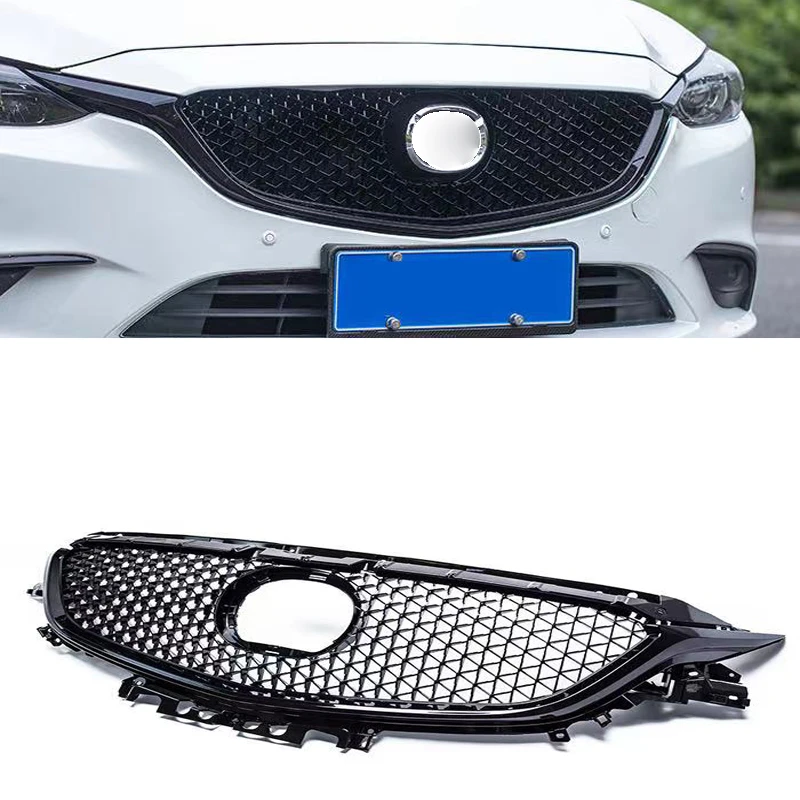 Front Racing Grille Upper Grills For Mazda 6 Abs Black Bumper Mesh Mask  Trims Cover For Mazda 6 2017 2018 Gj Gl Atenza - Racing Grills - AliExpress