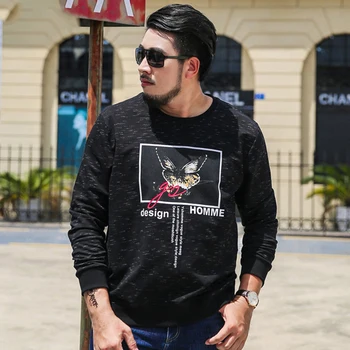 

Casual Streetwear Men Sweatshirt Men Size XL-6XL Hoodie for male Winter Fall Fleece Hoodie