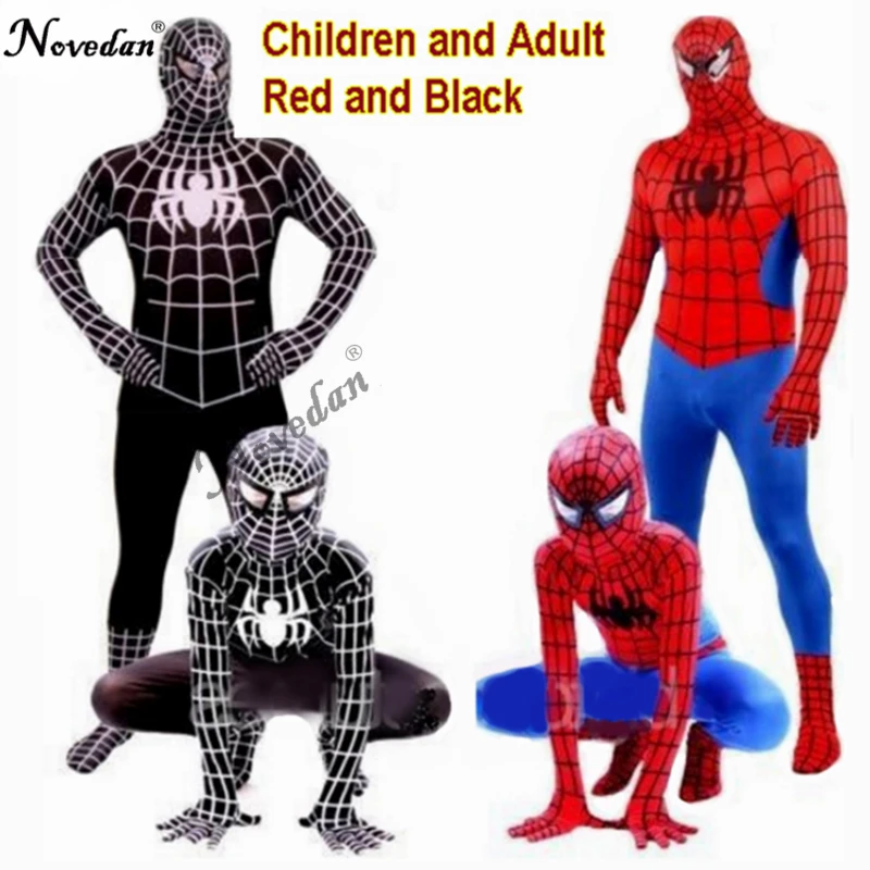 Best Red Black Spiderman Costume Spider Man Suit Spider man Costumes Adults Children Kids Spider Man Cosplay Clothing
