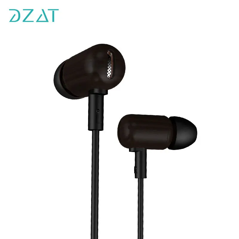 Наушники DZAT DF 10 df из чистого дерева HIFI гарнитура с басами наушники микрофоном и