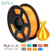 Sunlu 1.75mm de seda pla filamento 1kg 3d impressora filamento textura de seda plástico pla 3d material de impressão