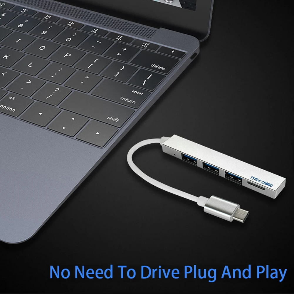 Type C HUB 4 USB-C to USB 3.0 ports 480M Splitter Converter OTG Adapter Cable for Macbook Pro iMac PC Laptop Notebook Accessory