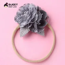 Новинка года; Лидер продаж; головной убор в европейском и американском стиле; кружевные однотонные разноцветные цветы; детское супер-мягкое украшение для волос