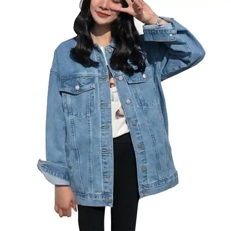 denim jacket washed blue