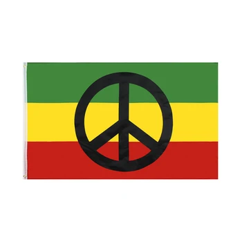 

johnin 90x150cm Rasta Peace Flag
