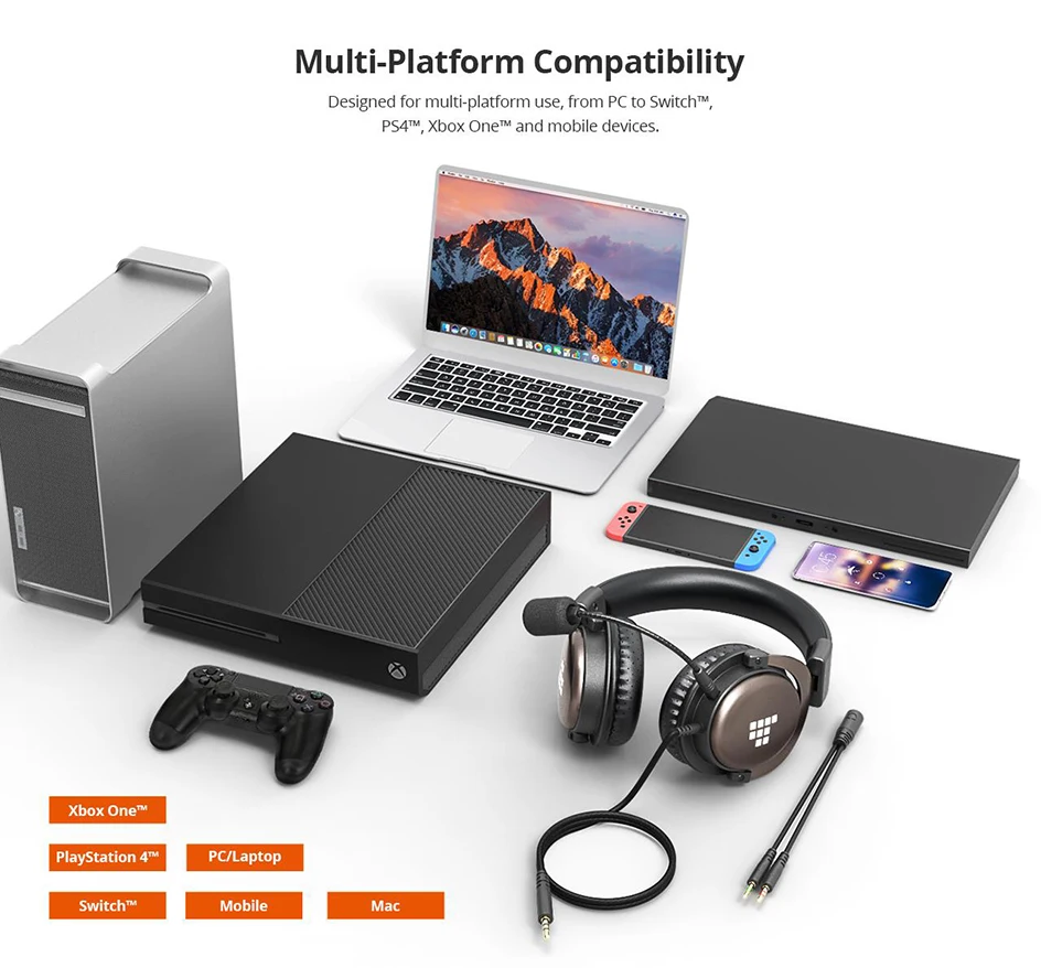 Tronsmart Sono Gaming Headphones Headset Gamer Wired Headphones for computer with Mic for PS4,Xbox One,Switch and Mobile Devices (17)