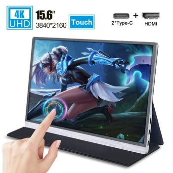 

Hot sale 15.6 4K Type-C touch screen portable monitor for Ps4 Switch Xbox Huawei Xiaomi phone gaming monitor Laptop LCD display