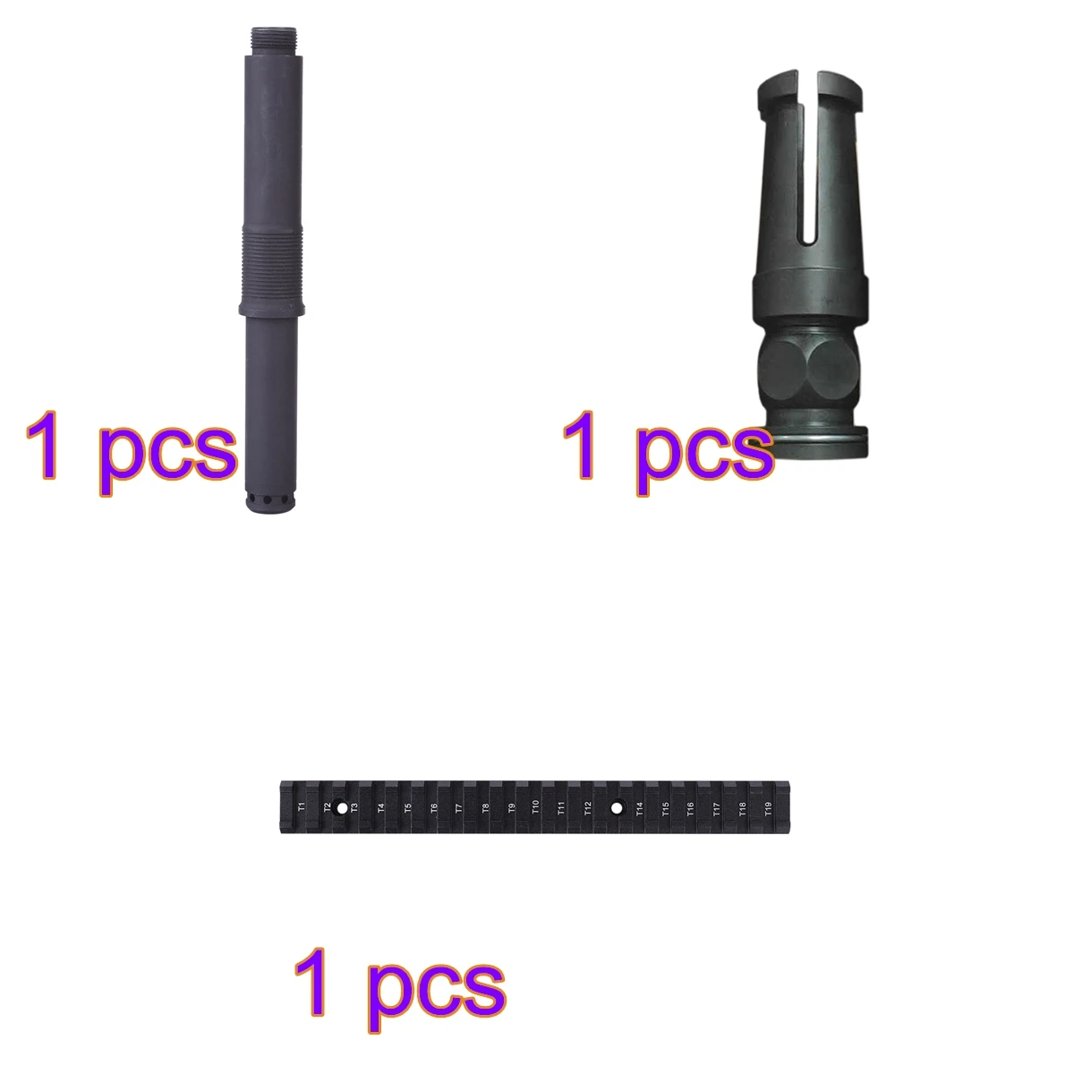 

Steel Phosphating Short Outer Tube+LH AUG Metal 14 Reverse Tube Decorative Cap+Metal CNC Lettering Picatinny Rail For LH AUG