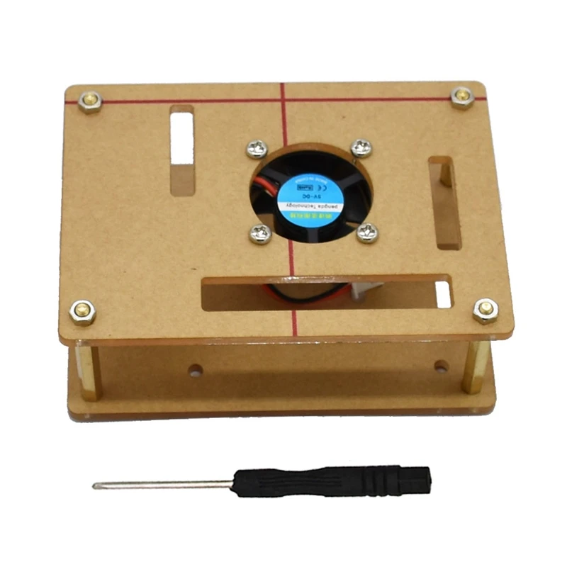 

For Raspberry Pi Acrylic Case with Cooling Fan for Raspberry Pi 4 Model B/3B+/3B/2B