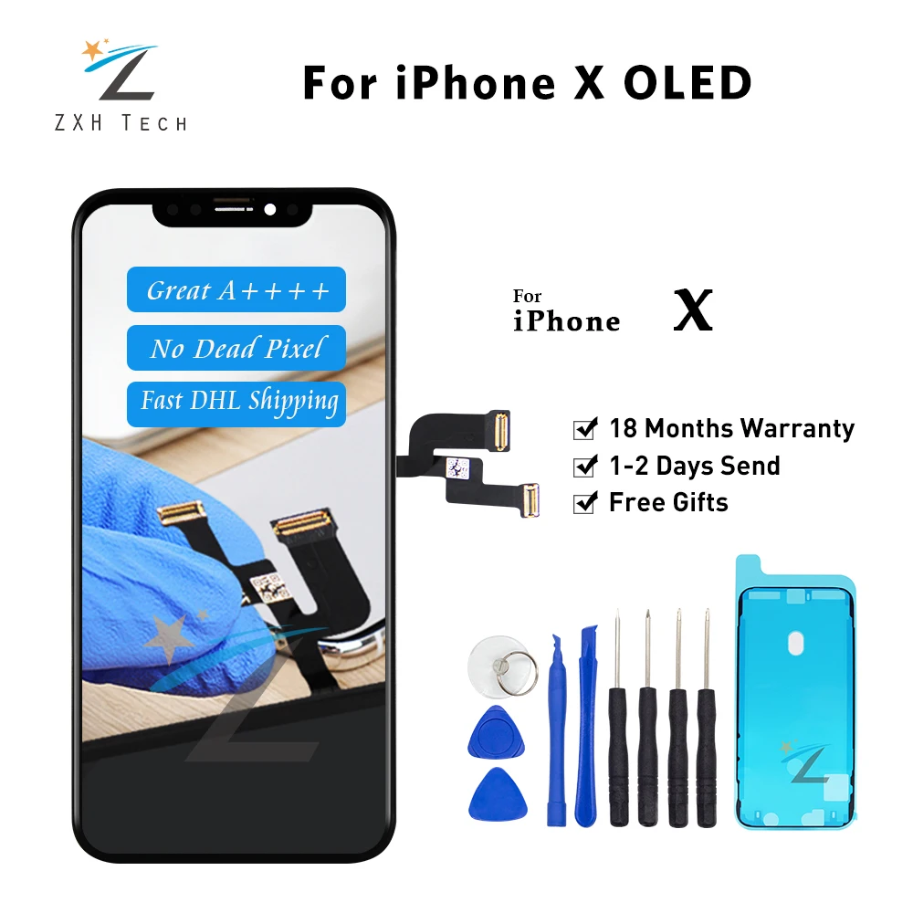 

Touch Screen Replacement LCD Display High Quality OEM For iPhone X OLED for XS XR MAX Digitizer Assembly with Waterproof Gifts