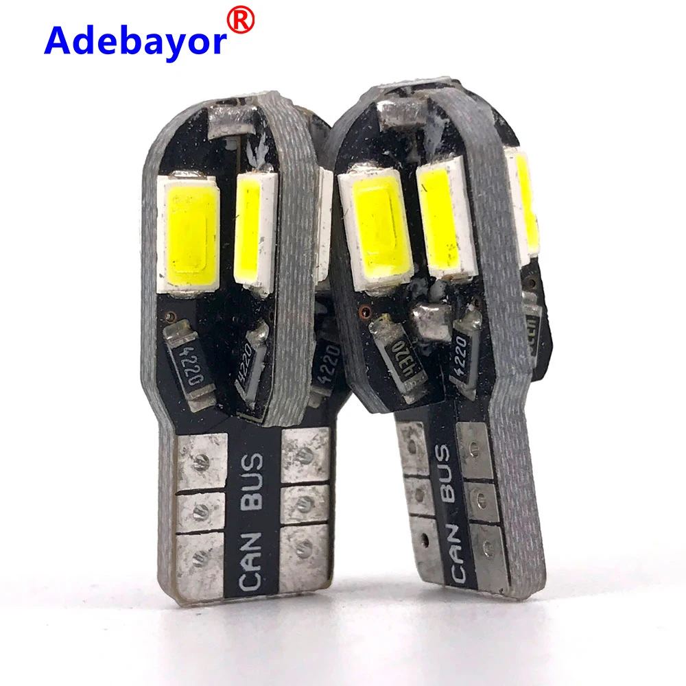 500pcs T10 Led W5w 8 Smd 5730 Led 5630 Canbus No Error Led Car Light Auto  Wedge Lamp Parking Bulb 12v White - Signal Lamp - AliExpress