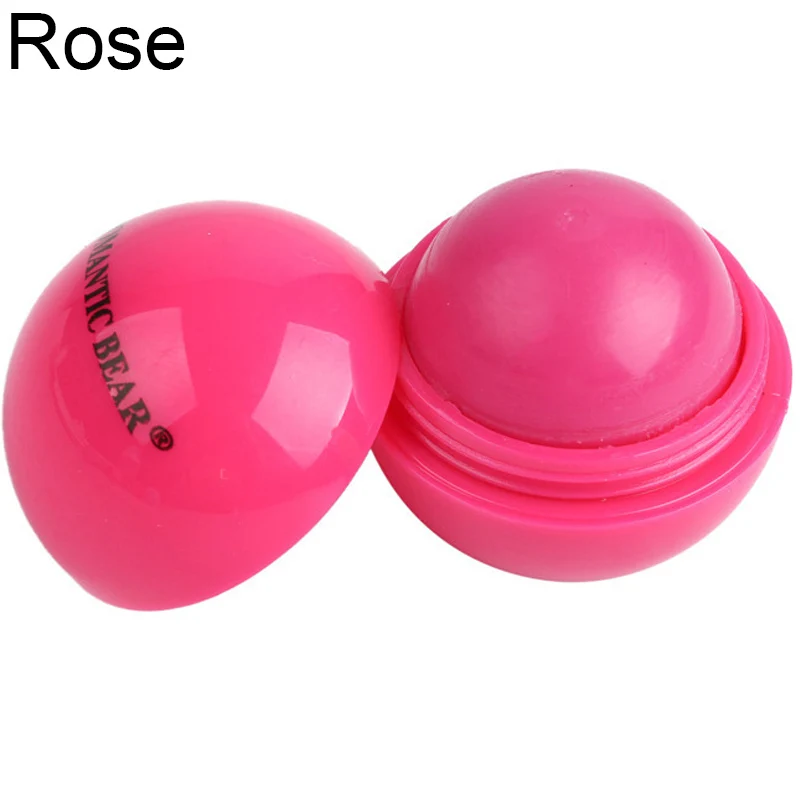Крем-бальзам для губ с круглыми шариками, 6 цветов, долговечная Увлажняющая губная помада с фруктовым вкусом, косметика для губ - Цвет: Rose Red