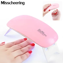 Портативный мини 6 Вт Сушилка для ногтей Светодиодный УФ-лампа Micro USB заряжает Гель-лак для ногтей отверждения машина Маникюрные лампы инструменты для дизайна ногтей