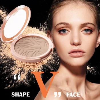 

Butter Bronzer Compact Makeup Powder Face Highlighter Contouring Palette Shine Brown Face Powder Conture