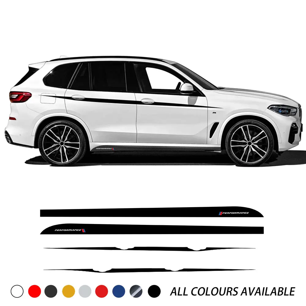 Наклейки для BMW X5 M F15 F85 юбка с боковыми полосками на дверь автомобиля