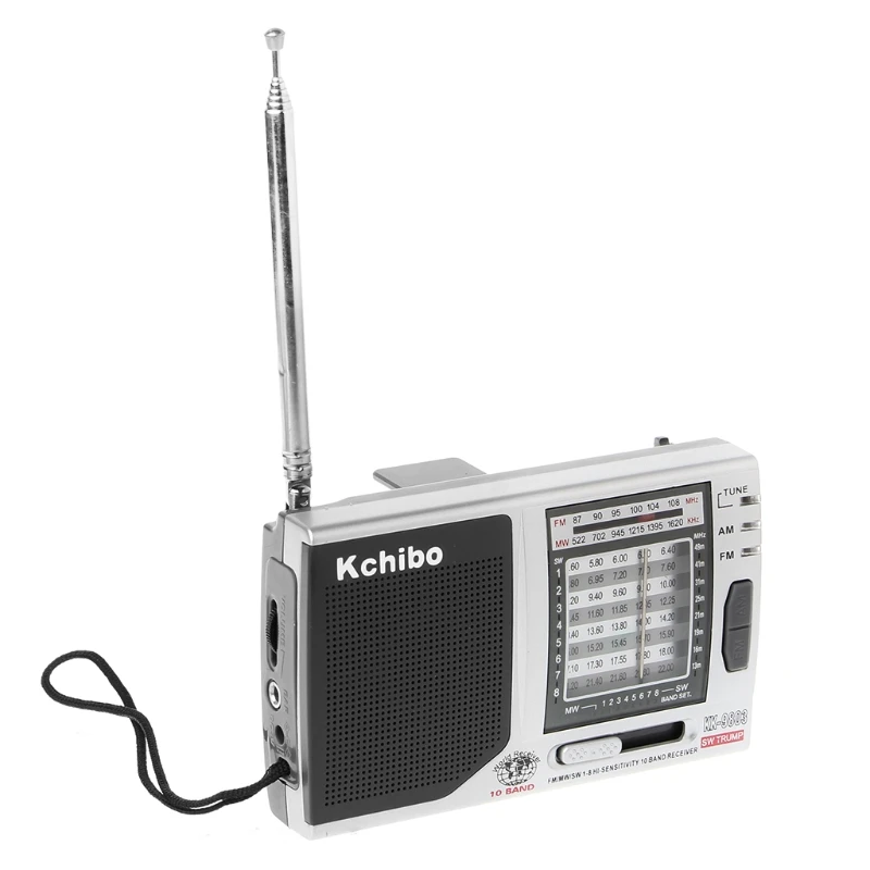 KK-9803 FM/MW/SW1-8 Высокочувствительный fm-радио MW/SW встроенный динамик цифровой приемник портативный вещательный