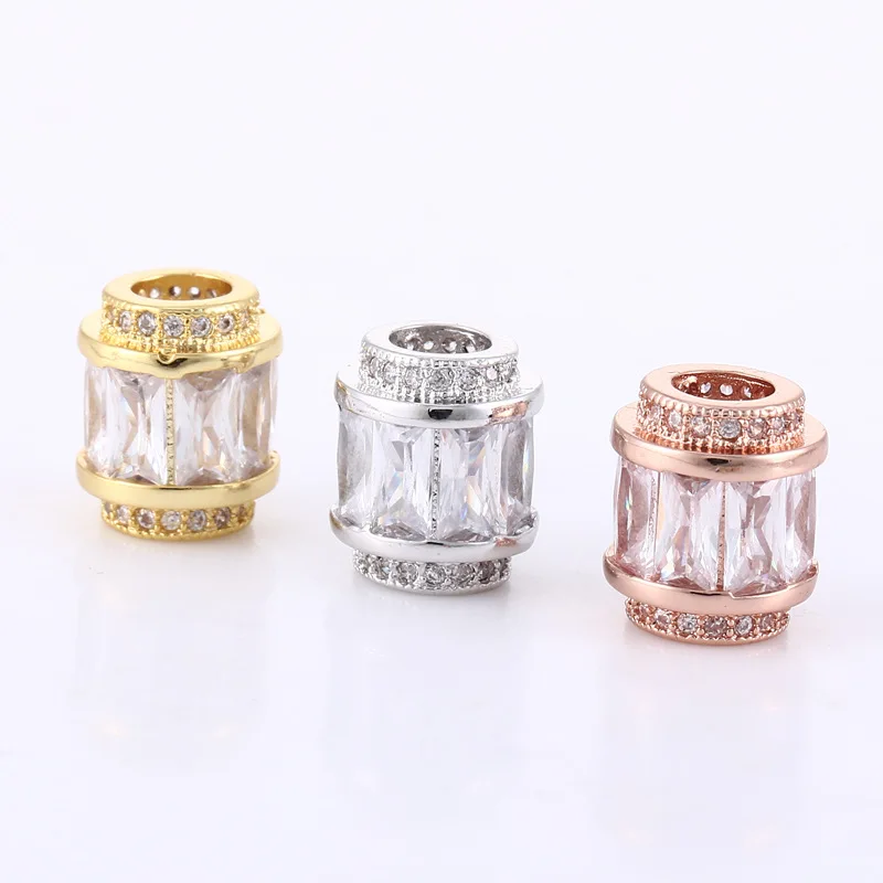 10X12mm Spacer Cylindrical perforated crystal  bead for  bracelet  and nacklace