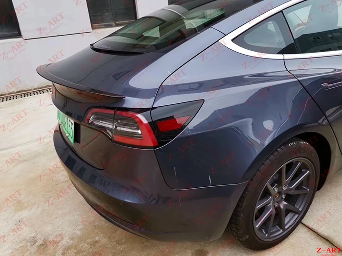 Z-ART задний спойлер из углеродного волокна для Tesla модель 3 задний спойлер из углеродного волокна для Tesla модель 3 спойлер на крыше из углеродного волокна