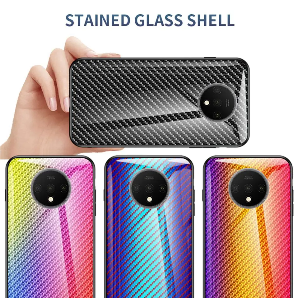 Luxury Tempered Glass Phone Case for Oneplus 7t 7 Pro 6 Original Back Cover Shockproof Case for One Plus 7t 7Pro 7 6t 5t 5 Coque (3)