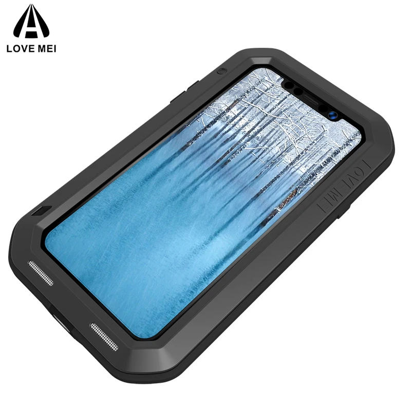 LOVE MEI, Алюминиевый металлический чехол для iPhone XR, мощная броня, ударопрочный, водонепроницаемый чехол для iPhone XR, чехол для улицы