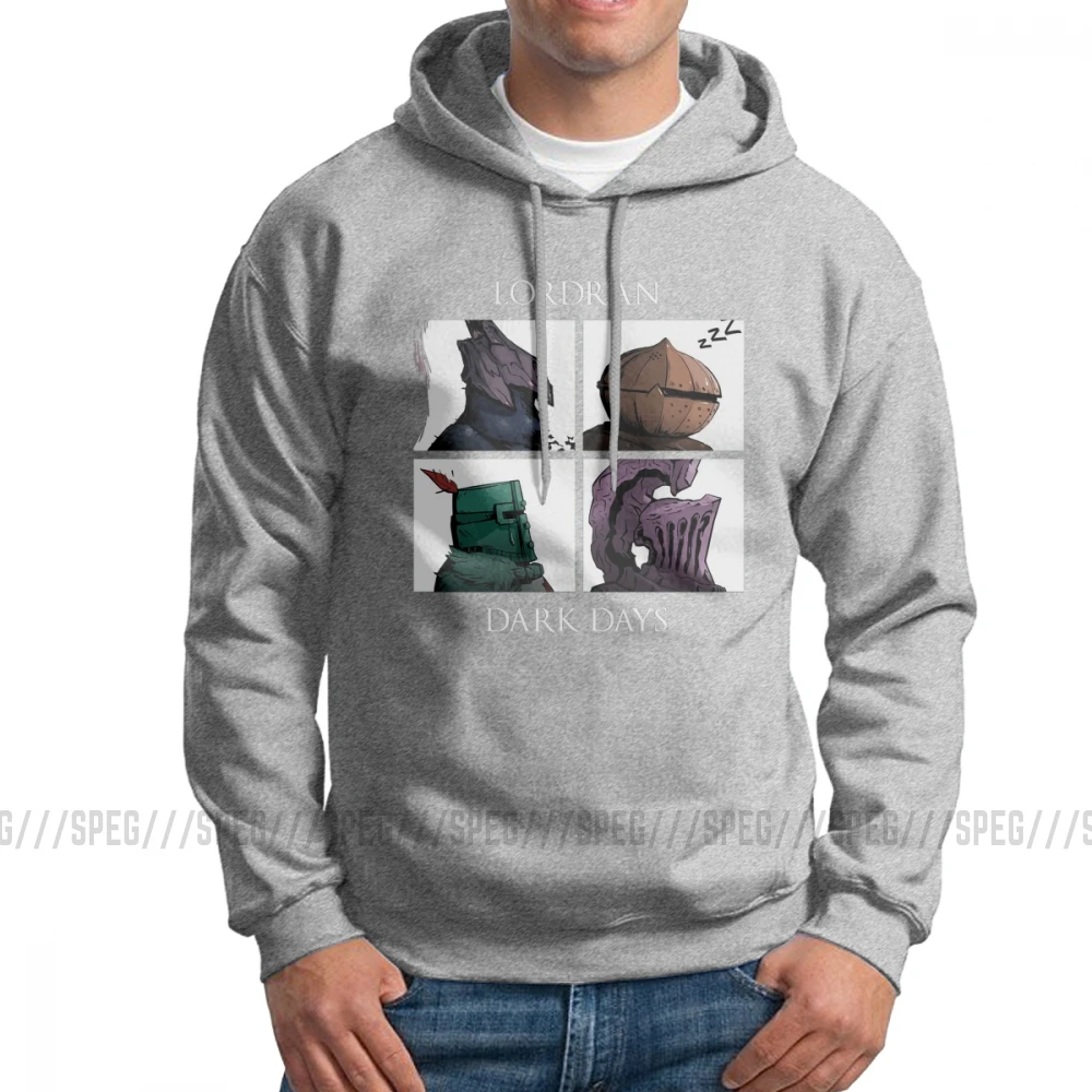 Новинка, мужские толстовки с капюшоном Dark Souls 2 Praise The Sun Game, хлопок, толстовка, классический спортивный костюм - Цвет: Серый
