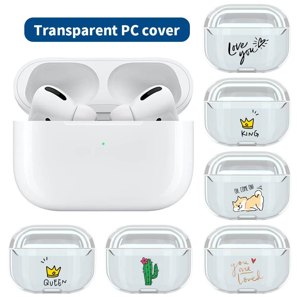 

Case For Airpods Pro 3 Transparent Cartoon Box Protective Case For Apple Air Pods Pro 3rd Gen 2019 Earphone Cover Protector