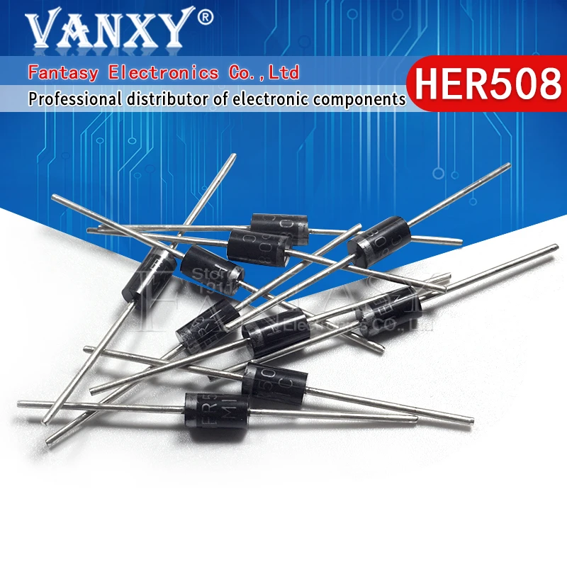 50Pcs Diode Redresseur HER208 2A 1000V ly