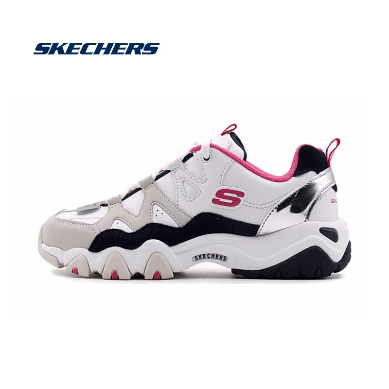Женские кроссовки на платформе Skechers удобная дышащая обувь для прогулок 66666231-WBPK |