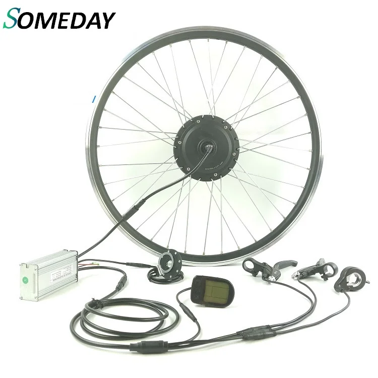 ^Cheap SOMEDAY Electric Bicycle conversion kit 36V500W E-BIKE front wheel hub motorwith LCD5 display Whole Waterproof Cable