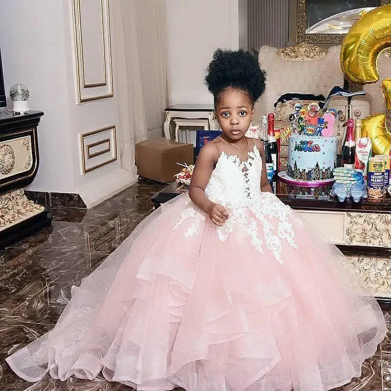 Ameena Kids Puffy Dress - Multicolor
