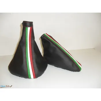 

ALFA ROMEO MiTo black and tri-color stitching shift and brake lining