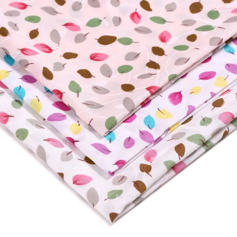 Cheap Sewing Fabric Plain Weave Polyester Leave Print For Diy Curtains And Handmade Or Apron T97 | Дом и сад