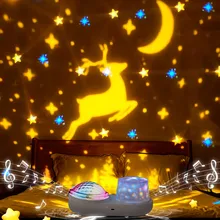 

Galaxy Projector Lamp Starry Sky Night Lights For Home Bedroom Room Decor Rotating Ocean Wave Decorative Luminaires Kids Gift