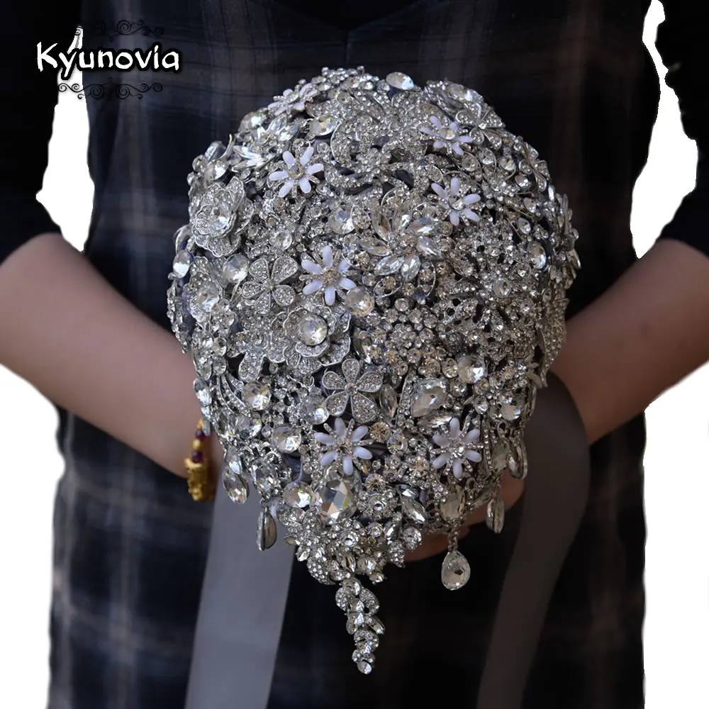 Серебряная брошь Kyunovia в форме каскадного каскада свадебный аксессуар украшение